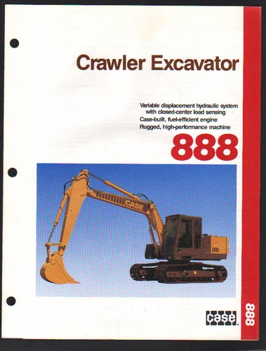 Scheda brochure escavatore
