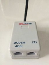 Filtro ADSL Rj11 TELECOM Plus Filter Presa Plug per Linea Telefono Fax Internet