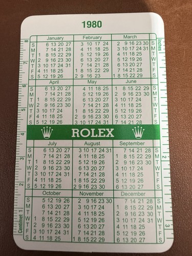 Rolex 1979 1980 calendario - rolex,