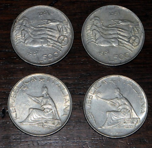 Monete 500 lire argento - 4,