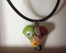 Collana Vetro Di Murano Croce Colorata Murrine Veneziane Necklace Venetian Glass