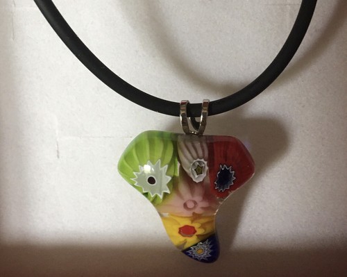Collana vetro murano croce - di,
