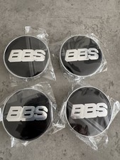 4 X BBS Copricerchio Centro Coprimozzo Lega Tappi Centrali 68mm Nero/Argento NUOVO SIGILLATO
