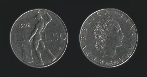 Italia repubblica moneta 50 - italia,