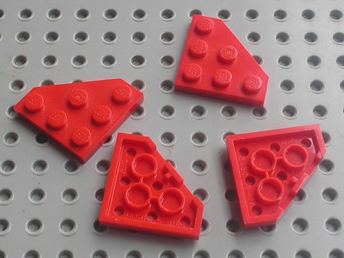 Lego red plate ref - lego, 2450