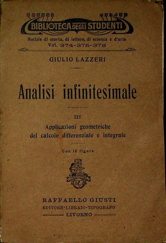 Analisi infinitesimale iii - analisi, infinitesimale: