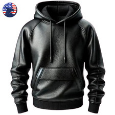 Giacca biker uomo nera vera