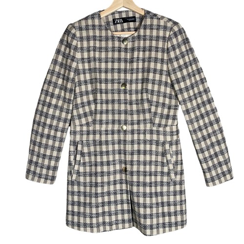 Zara coat women check - zara,