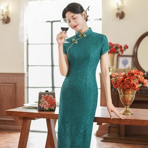 Abito cinese elegante - , smeraldo