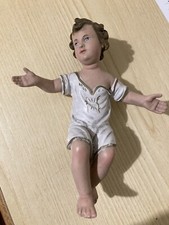 Vecchio Bambinello Bambino Gesu Di Gesso Da Presepe