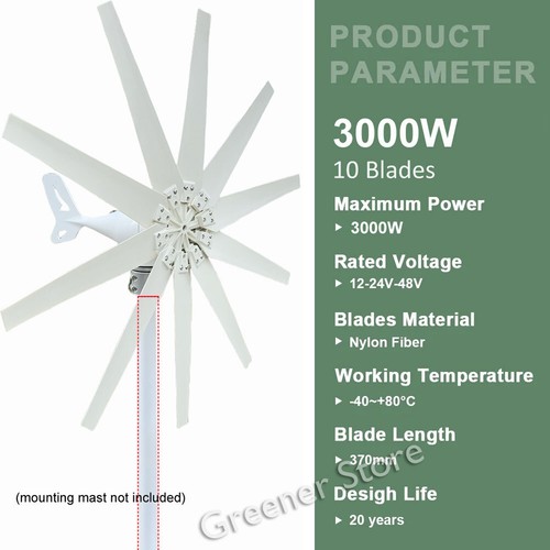 3000w 12v 24v 48v turbina - 3000w,
