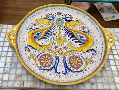 Vassoio tondo ceramica - , deruta
