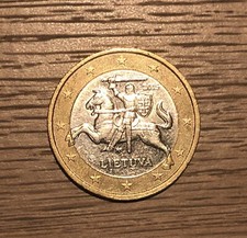 moneta 1 euro rara lietuva 2015