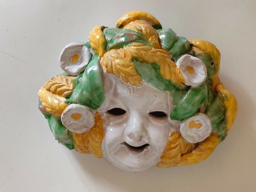 Maschera bacco terracotta - maschera,