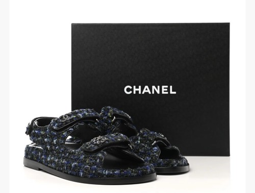 Chanel sandali papà tweed - papà,