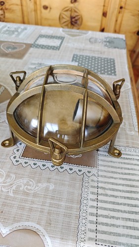 Plafoniera navale ottone - in,