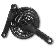 GUARNITURA CORONA TRIPLA 24/34/42 DENTI BICI PEDIVELLA 170mm PERNO QUADRO MTB