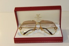 Occhiali Cartier Vendome Santos oro 59[ ]14 MEDIUM Lenti Sfumate Marroni