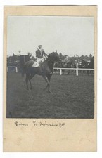 CAVALLI IPPICA PREMIO AMBROSIANO 1908 CARTOLINA AUTOCOSTRUITA FP #1790