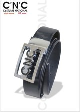 Cintura cinta uomo vera pelle Blu Elegante Made Italy Firmata Costume National