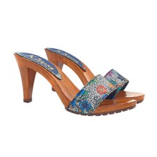 Zoccoli con fascia in pelle