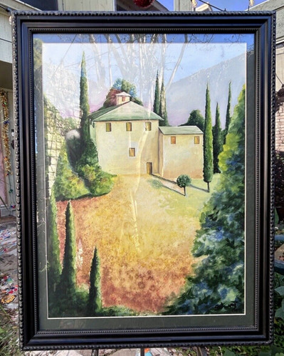 Dipinto paesaggio toscano