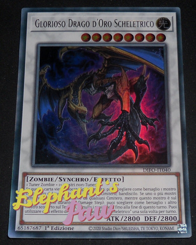 Yugioh glorioso drago - drago, d'oro