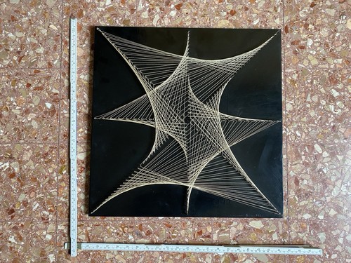 Quadro legno string art - legno,