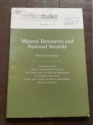 Mineral resources and national - and,