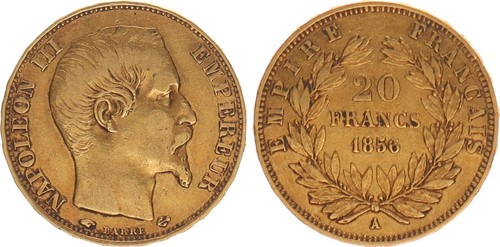 Francia franchi oro 1856 - franchi,
