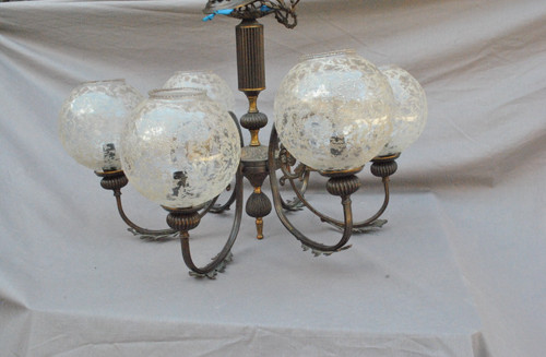 Lampadario vintage ottone - ottone, e