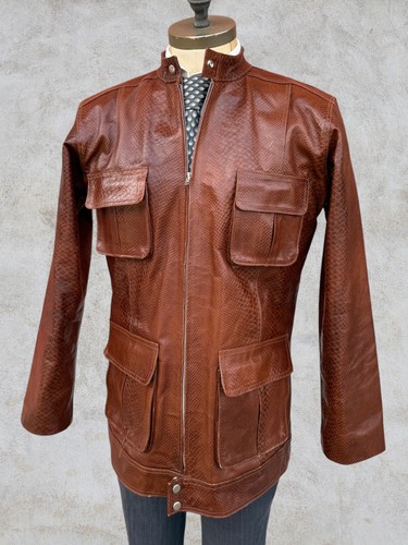 Vintage leather safari jacket - vintage,