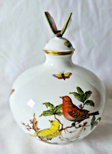 SPLENDIDA BOTTIGLIA DI PROFUMO HEREND ROTHSCHILD MODELLO UCCELLINO, FARFALLA FINULE (A)