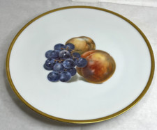 Vintage Plate Peach & Grape