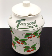 TASSONI VASO AMARENE SALO'- VINTAGE '50/60  PORCELLANA CAM SCRITTE VERDI