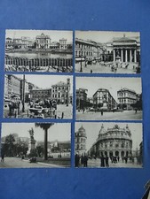 6 ANTICHE CARTOLINE-GENOVA-PIAZZA CARICAMENTO-STAZIONE-PIAZZA CORVETTO...ANIMATE