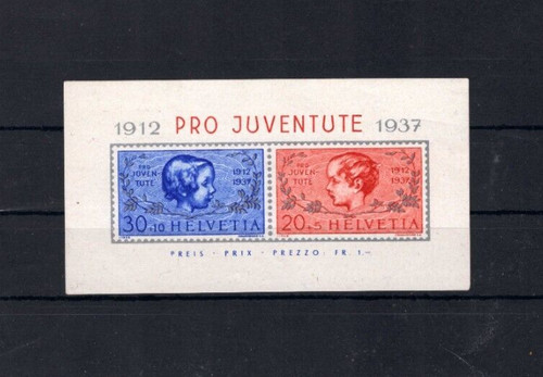 Svizzera 1937 blocco - svizzera,