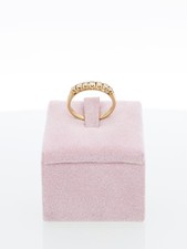 Anello Veretta in Oro Giallo 18 kt con 7 Brillanti a Riviera