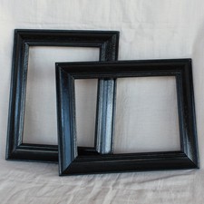 Coppia Cornicette NEOCLASSICHE in LEGNO No Pastiglia NERE Vintage Epoca 900