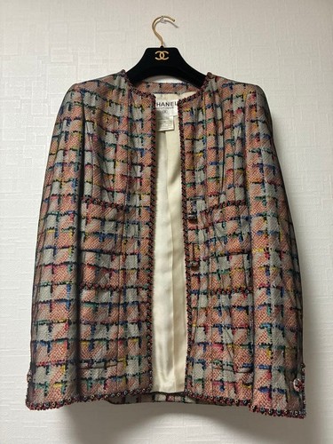 Giacca senza colletto chanel - giacca,
