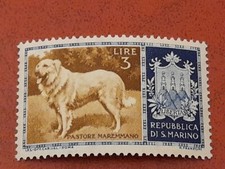 1956 Repubblica di San Marino Cani di Razza Pastore Maremmano n 441 Lire 3 S 87 