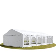 Tendone per Feste 5x12 m Gazebo PVC 700 N, rinforzo perimetrale, bianco