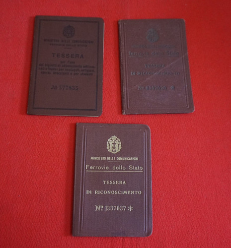 Lotto tessere ferrovie dello - tessere,