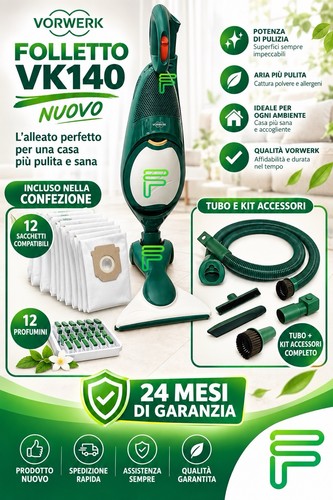 Folletto vk140 nuovo - folletto, garanzia