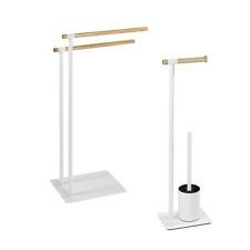 ACCESSORI BAGNO PIANTANA PORTA SALVIETTE ASCIUGAMANI O SCOPINO ROTOLO WC BLANCOS