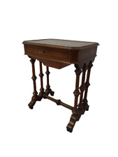 Tavolino da lavoro in noce e