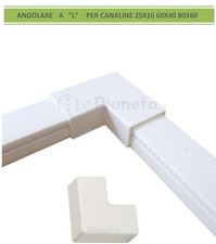 Angolare a L angolo per canaline elettriche passacavi coprifili bianco canalina 