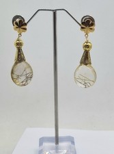 ORECCHINI A GOCCIA con quarzo