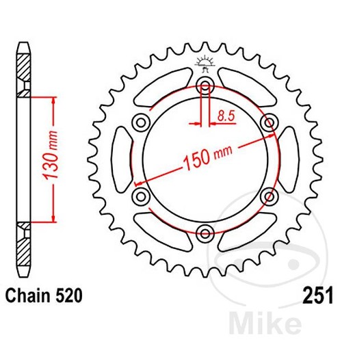 Sprockets corona piastra - a,