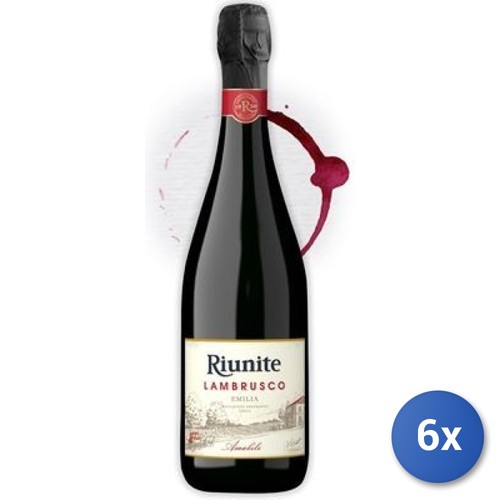 Stock lambrusco vino - 6x, rosso